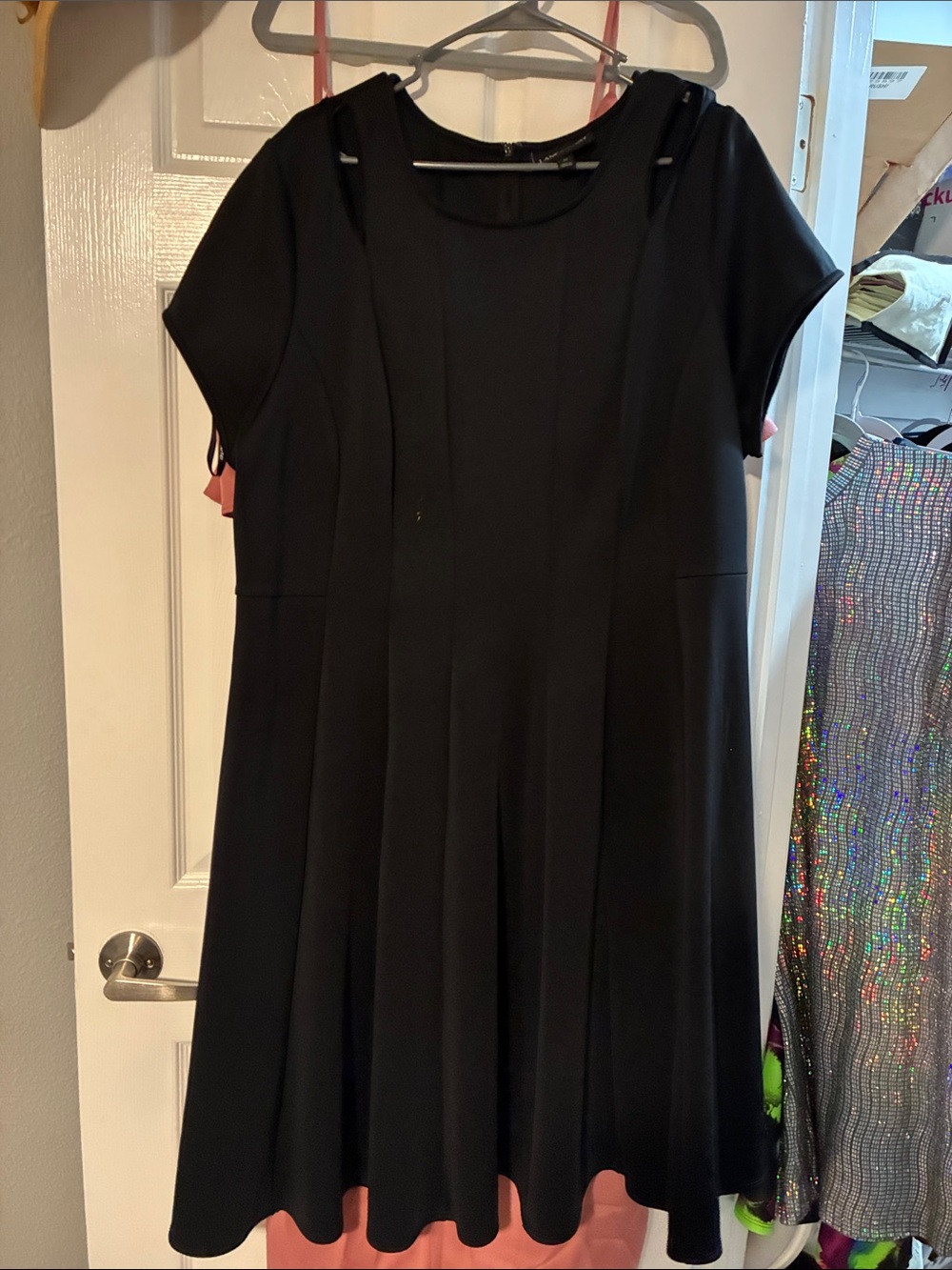 Lane Bryant Black Midi Fit & Flare Dress